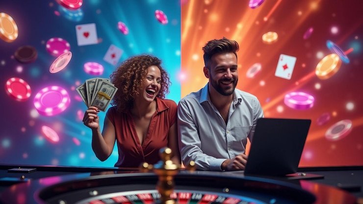 lgosuper live dealer studio showing HD broadcast setup, dealer at blackjack table, multiple camera angles
